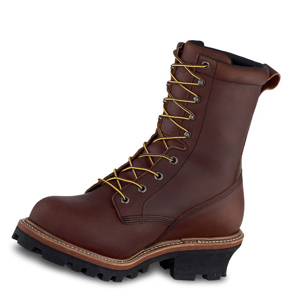 Red Wing LoggerMax 9-inch Insulated, Soft Toe Logger Men's Waterproof Boots Burgundy | ZA 389FDN